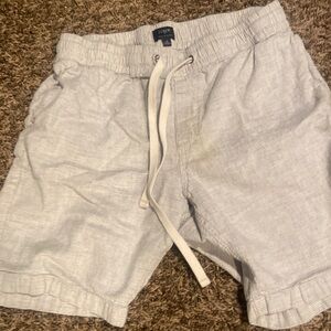 J Crew grey and white striped stadium short size medium